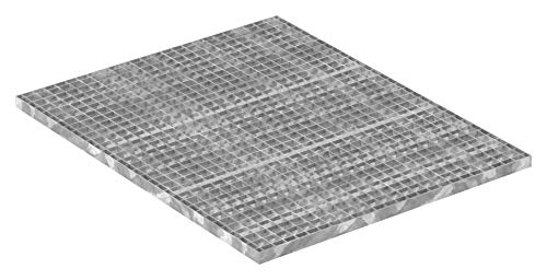 Fenau - Industrie-Rost, 1000 x 800 x 30 mm, MW: 30/30 mm, Materialstärke: 2 mm - Radlast: 1,52 kN/Flächenlast (m²): 7,84 kN, feuerverzinkt, Pressrost, Gitterrost oder Garagen-Rost, Stab-in-Stab