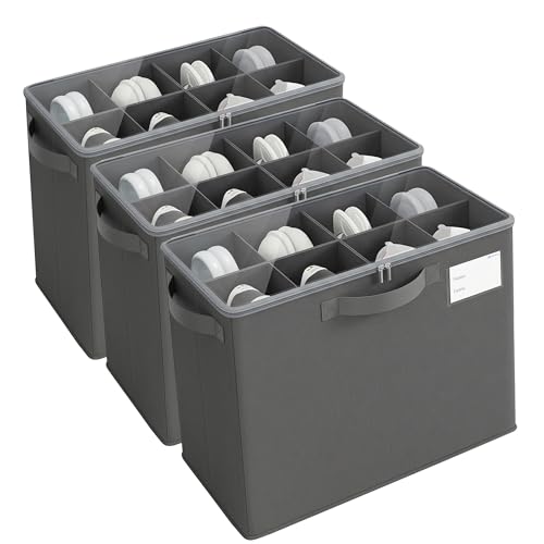 Varhomax Schuh-Organizer für Schrank, kleiner Stoff-Schuh-Aufbewahrungskorb mit verstellbaren Trennwänden und transparenter Abdeckung, platzsparend, Turnschuhe und Sandalen, Behälter für den