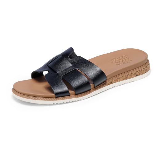 Skechers Desert KISS Low Peak Look, Damen Schiebe-Sandalen, Black,