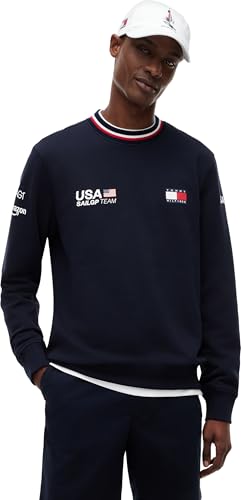 Tommy Hilfiger Herren Sweatshirt US SailGP Replica aus Baumwolle, Blau (Desert Sky), L