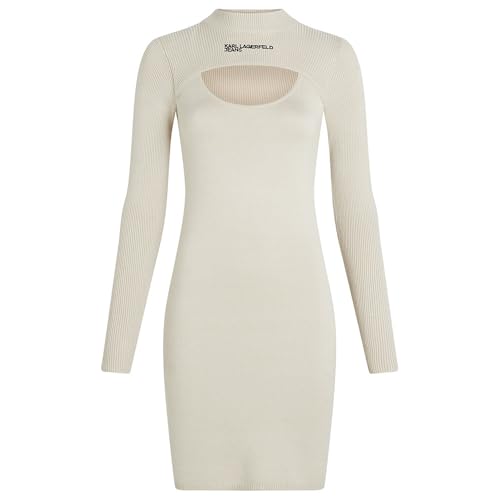 Karl Lagerfeld Jeans Damen Cut Out Knit Dress Mondsüchtig L