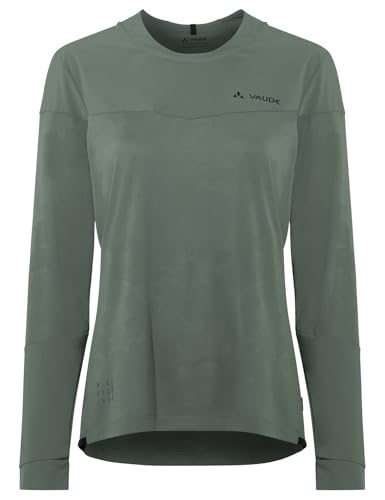 VAUDE Women's Moab LS Pro Shirt, Hybrides Fahrrad Langarmshirt, Agave, 44