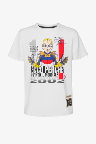 Valentino Rossi T-Shirt Unlimited Collection 2002 World Title,Man,Orange,XXL