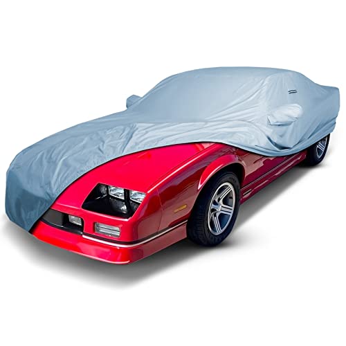iCarCover Autoabdeckung für Chevy Camaro IROC Z28, IROC-Z, RS, Berlinetta, Sport, wasserdicht, für jedes Wetter, Regen, Schnee, UV-Sonnenschutz, vollständige Außenabdeckung, für drinnen und draußen