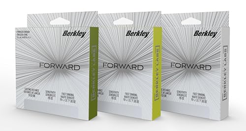 Berkley Forward Braid Angelschnur | Hochsensible Finesse-Superline für Spinnfischen, Köderfischen und Finesse-Angeln | Verbesserte Wurfweite und Sensibilität | 1800 m | 0,25 mm | 10,5 kg | Flammengrün