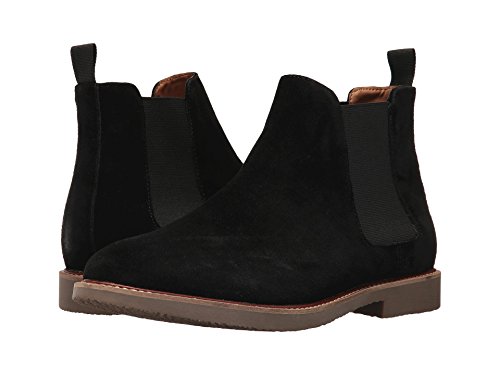 Steve Madden Herren Highline Chelsea-Stiefel, Schwarze Velourslederoptik, 46 EU